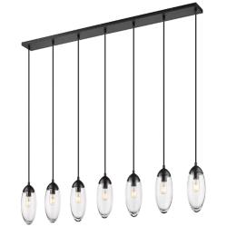 Arden by Z-Lite Matte Black 7 Light Linear Chandelier