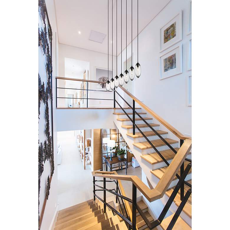 Image 3 Arden by Z-Lite Matte Black 7 Light Linear Chandelier more views