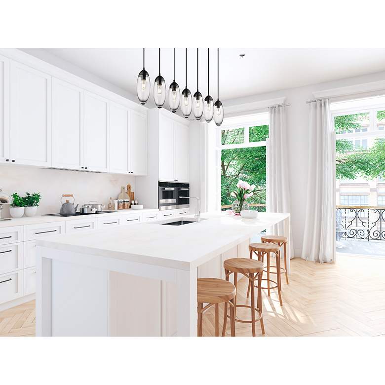Image 4 Arden by Z-Lite Matte Black 7 Light Linear Chandelier more views