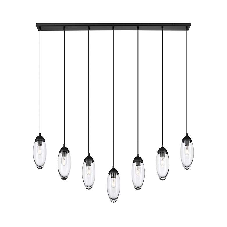 Image 5 Arden by Z-Lite Matte Black 7 Light Linear Chandelier more views