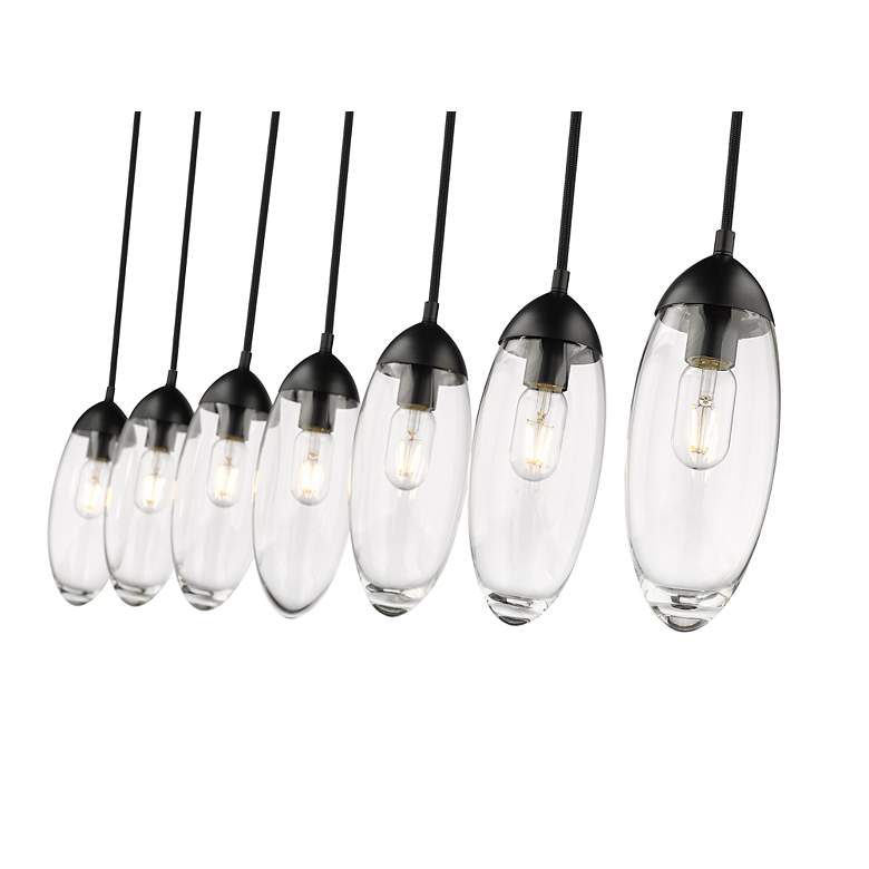 Image 7 Arden by Z-Lite Matte Black 7 Light Linear Chandelier more views