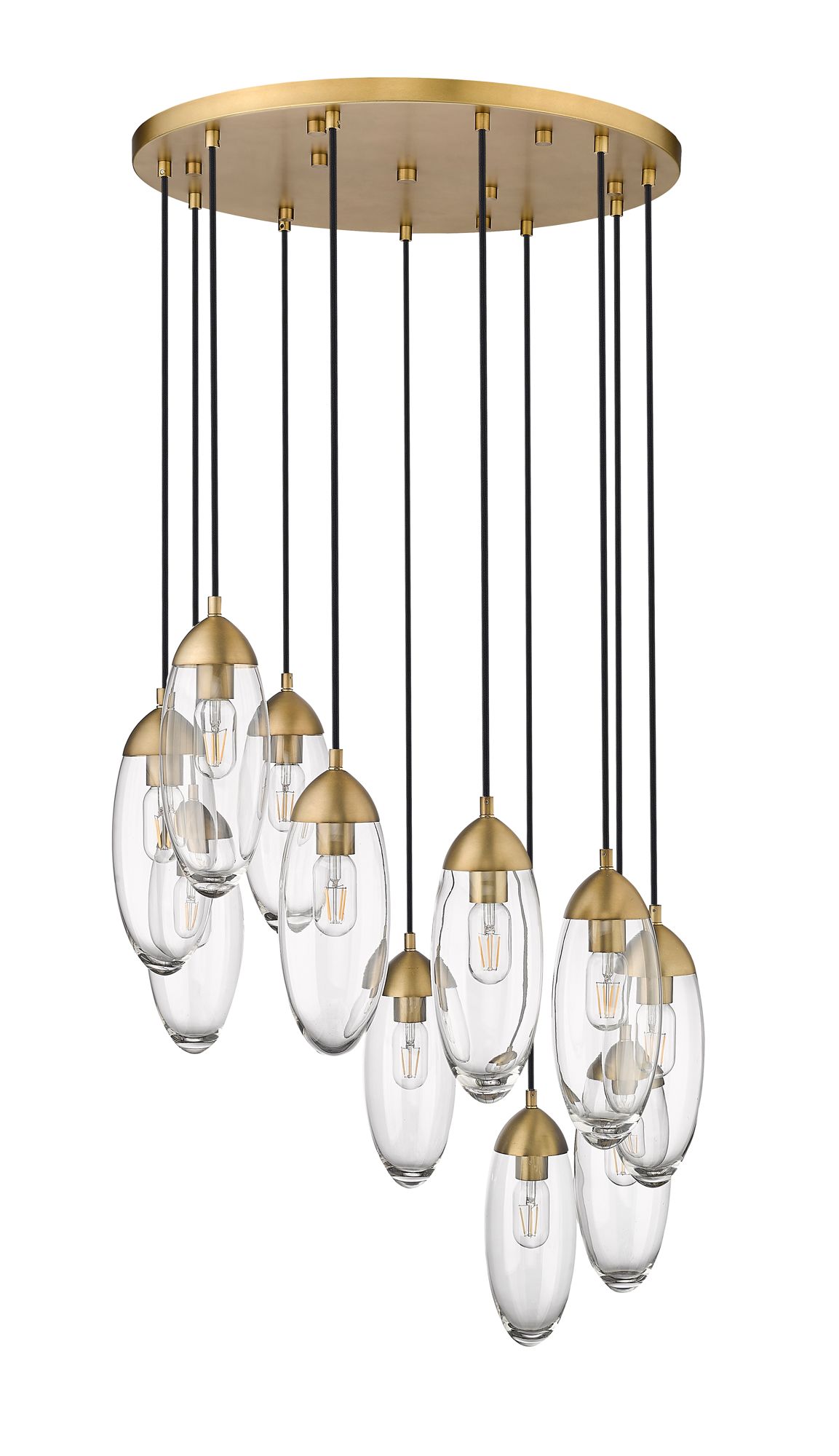 Arden by Z-Lite Rubbed Brass 11 Light Chandelier