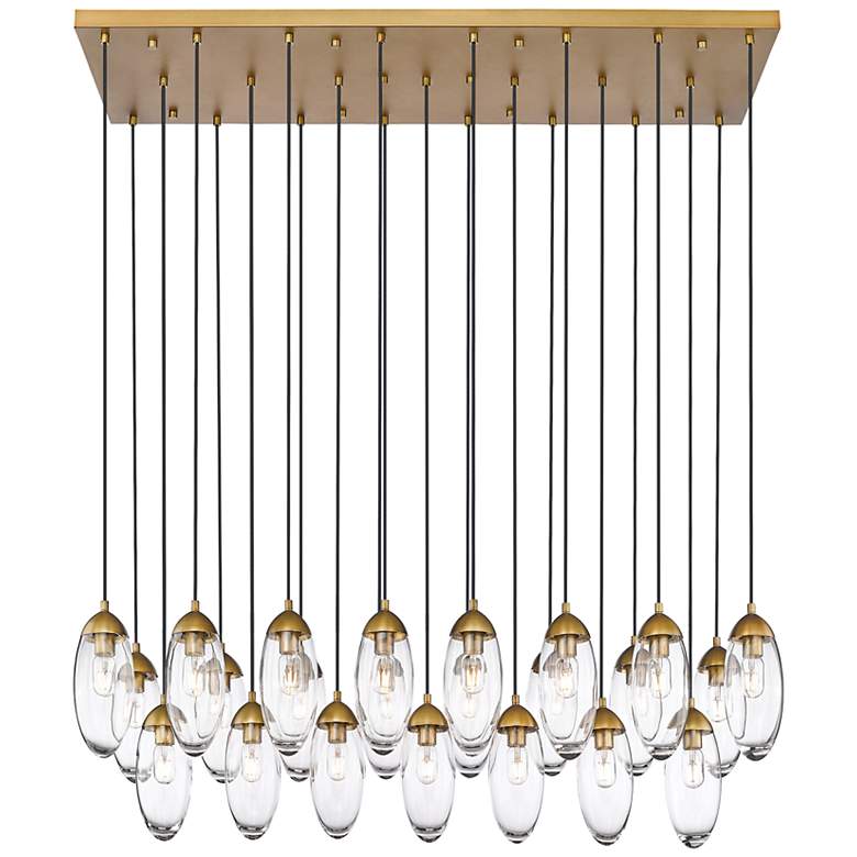 Image 1 Arden by Z-Lite Rubbed Brass 23 Light Linear Chandelier