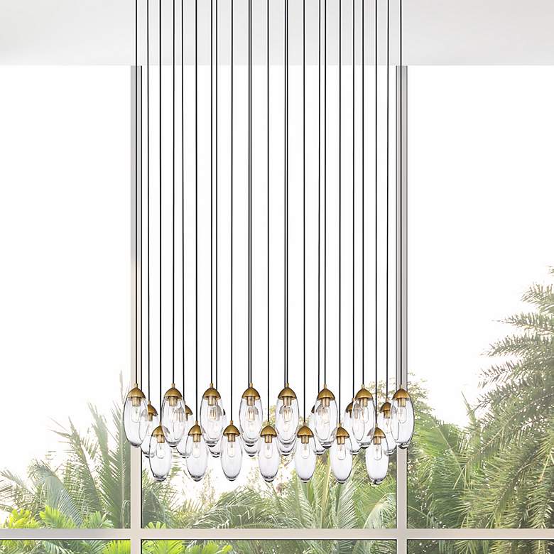 Image 1 Arden by Z-Lite Rubbed Brass 23 Light Linear Chandelier