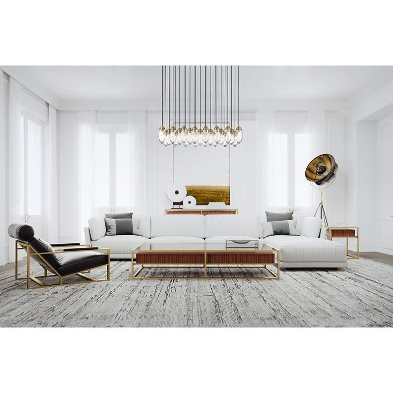 Image 4 Arden by Z-Lite Rubbed Brass 23 Light Linear Chandelier more views