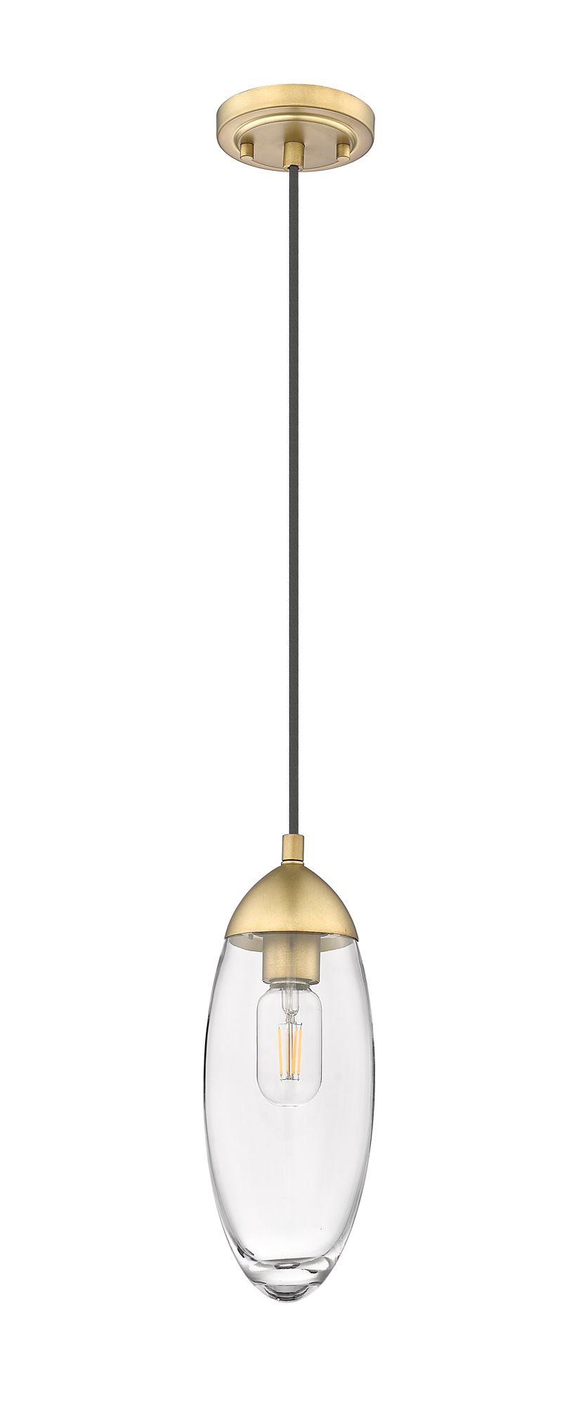 Arden by Z-Lite Rubbed Brass 4.5 inch 1 Light Pendant