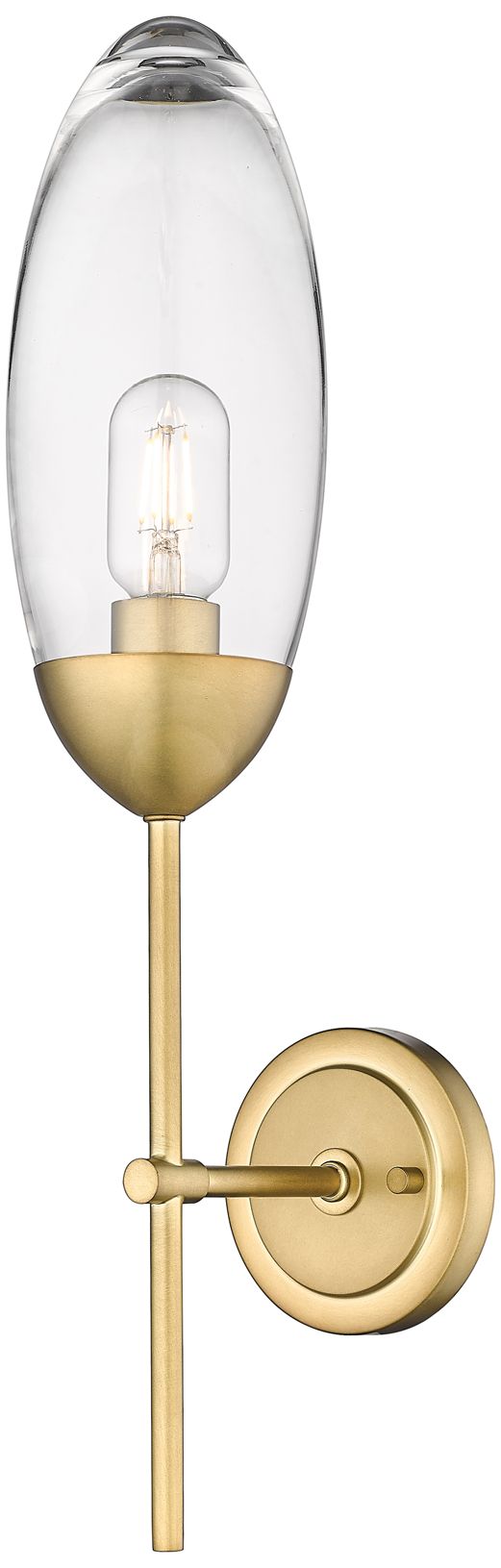 Image 2 Arden by Z-Lite Rubbed Brass 4.5 inch 1 Light Wall Sconce