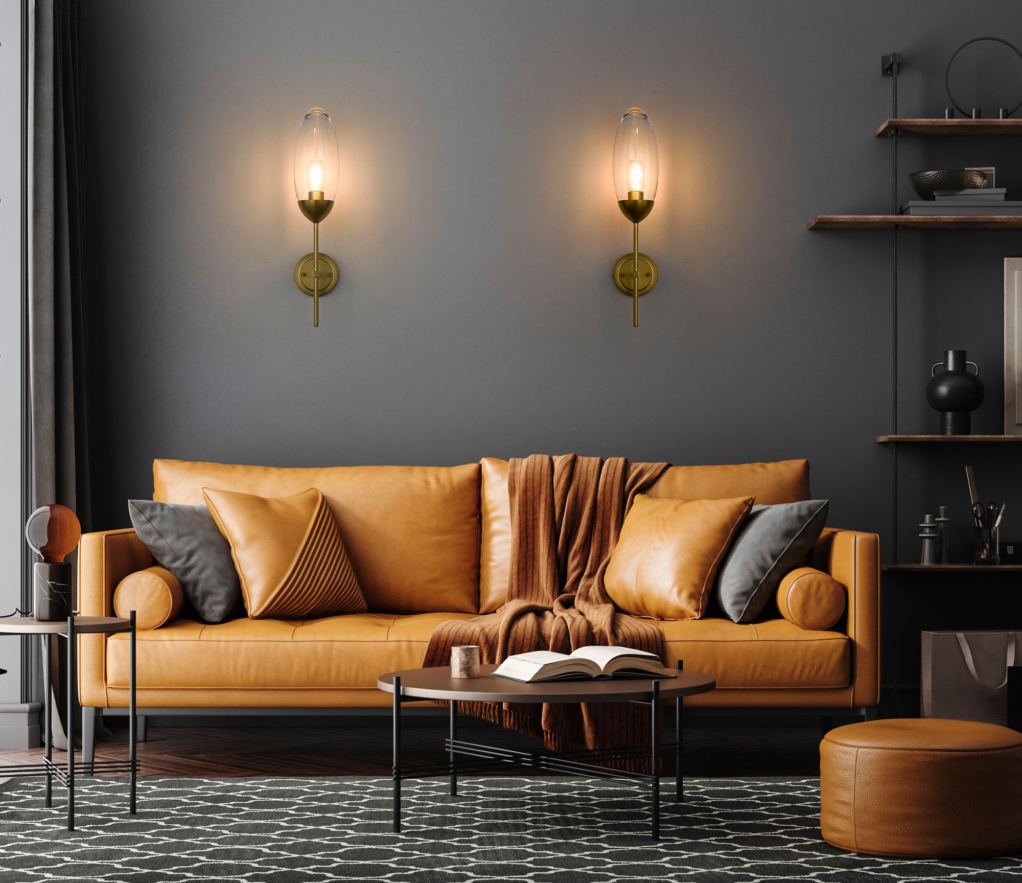 Image 3 Arden by Z-Lite Rubbed Brass 4.5 inch 1 Light Wall Sconce more views