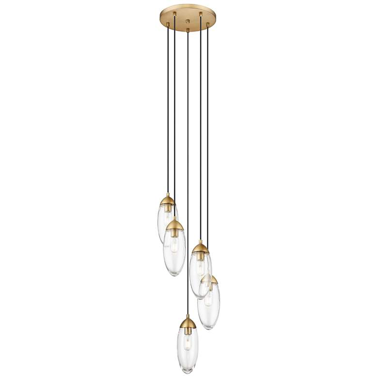 Image 1 Arden by Z-Lite Rubbed Brass 5 Light Chandelier