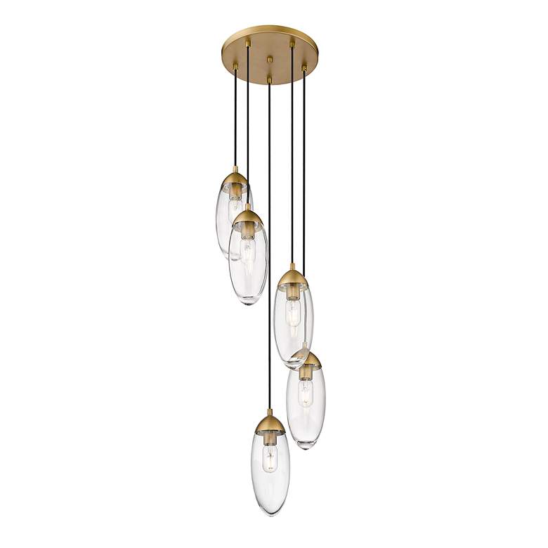 Image 6 Arden by Z-Lite Rubbed Brass 5 Light Chandelier more views