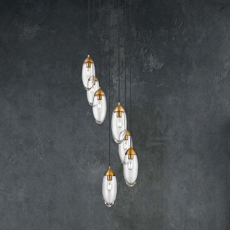 Image 1 Arden by Z-Lite Rubbed Brass 7 Light Chandelier