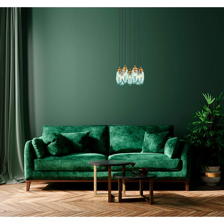 Image 4 Arden by Z-Lite Rubbed Brass 7 Light Chandelier more views