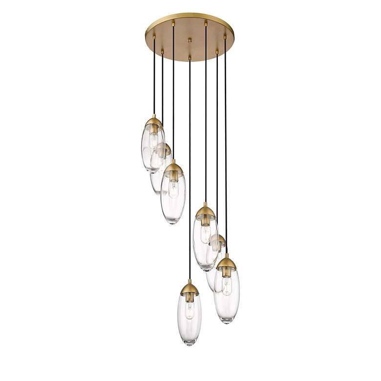 Image 6 Arden by Z-Lite Rubbed Brass 7 Light Chandelier more views
