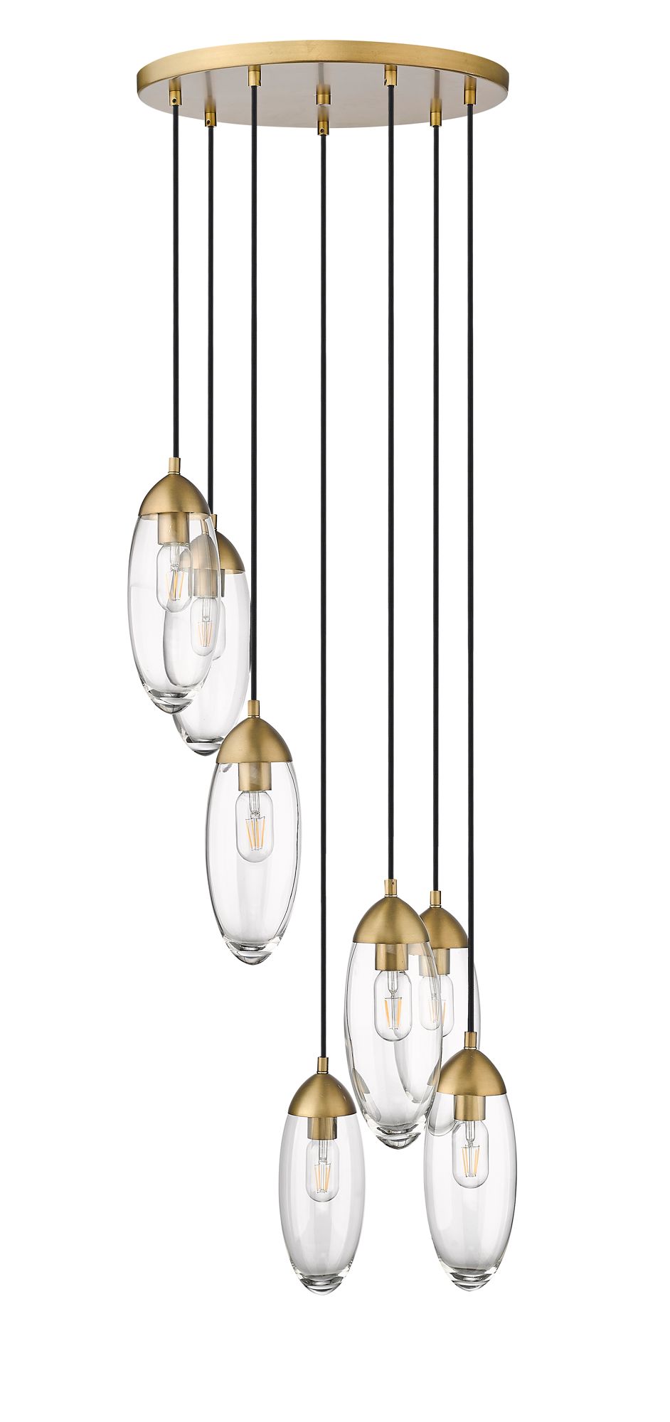 Arden by Z-Lite Rubbed Brass 7 Light Chandelier