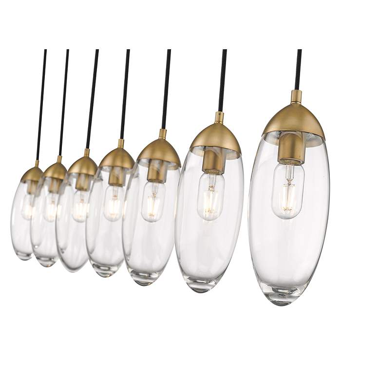 Image 7 Arden by Z-Lite Rubbed Brass 7 Light Linear Chandelier more views