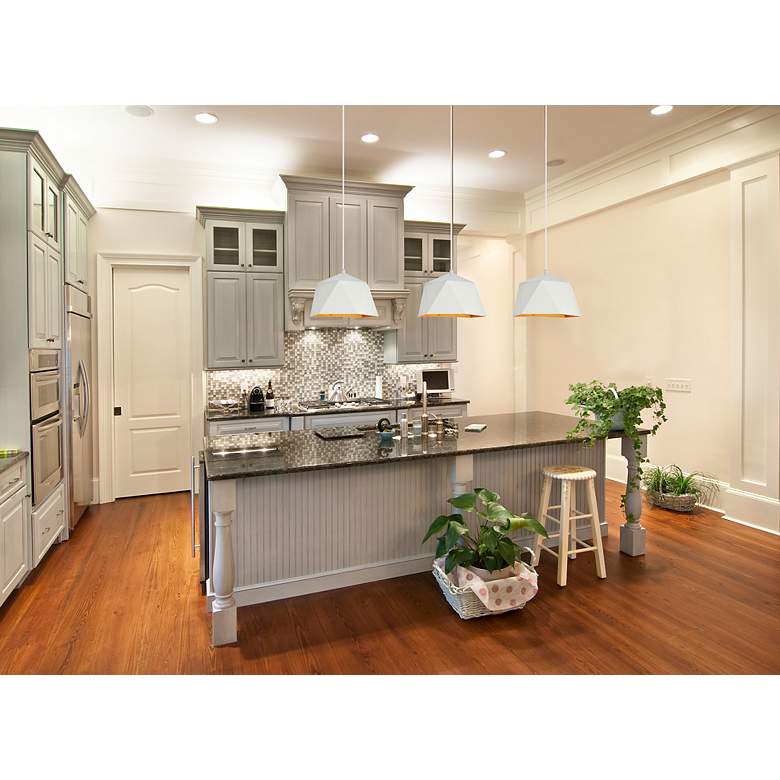 Image 7 Arden Collection Pendant D10.2 H6.7 Lt:1 Frosted White And Gold Finish more views