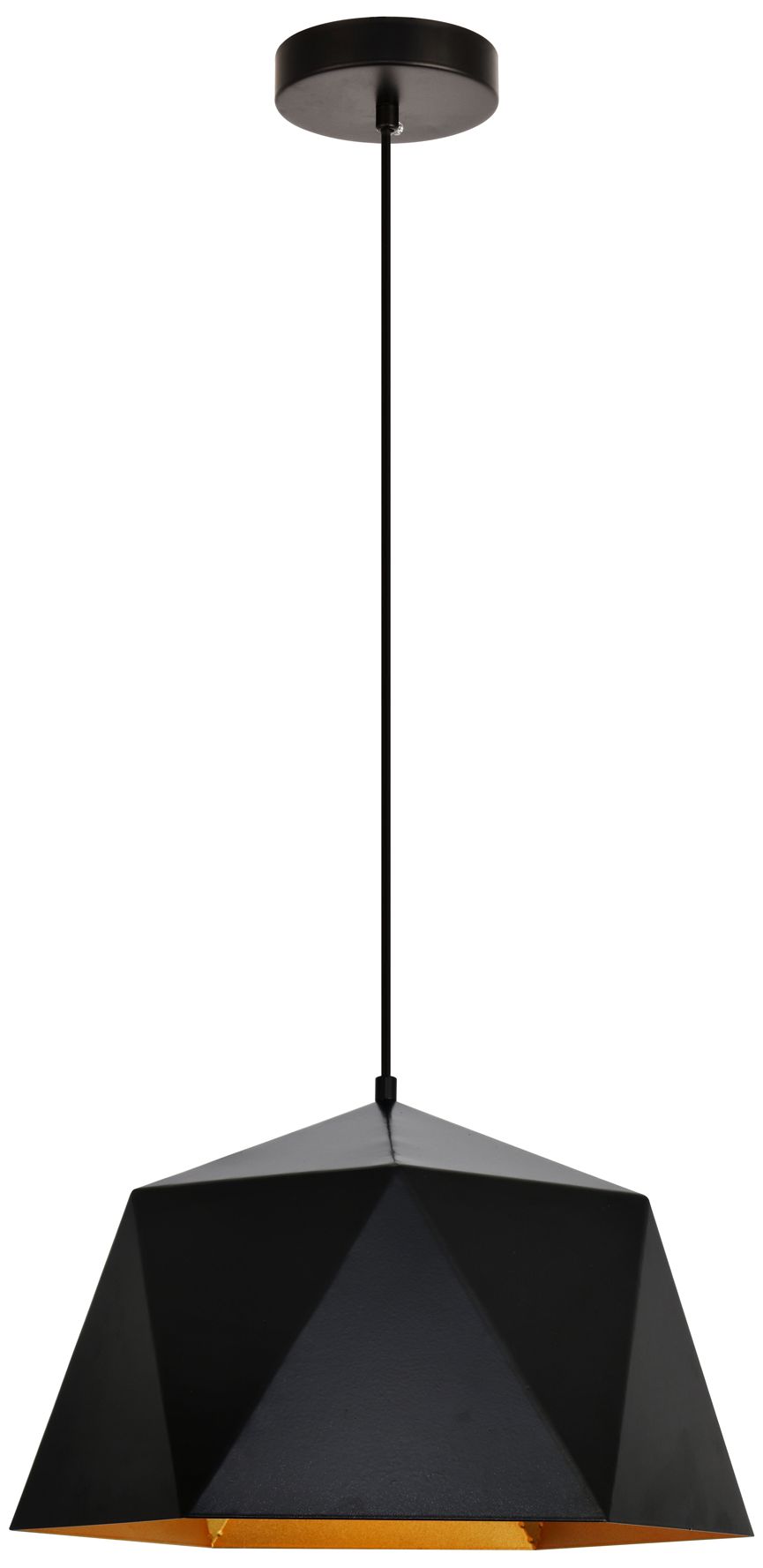 Image 2 Arden Collection Pendant D15.0" H9.6 Lt:1 Black And Gold Finish