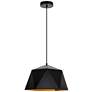 Arden Collection Pendant D15.0" H9.6 Lt:1 Black And Gold Finish