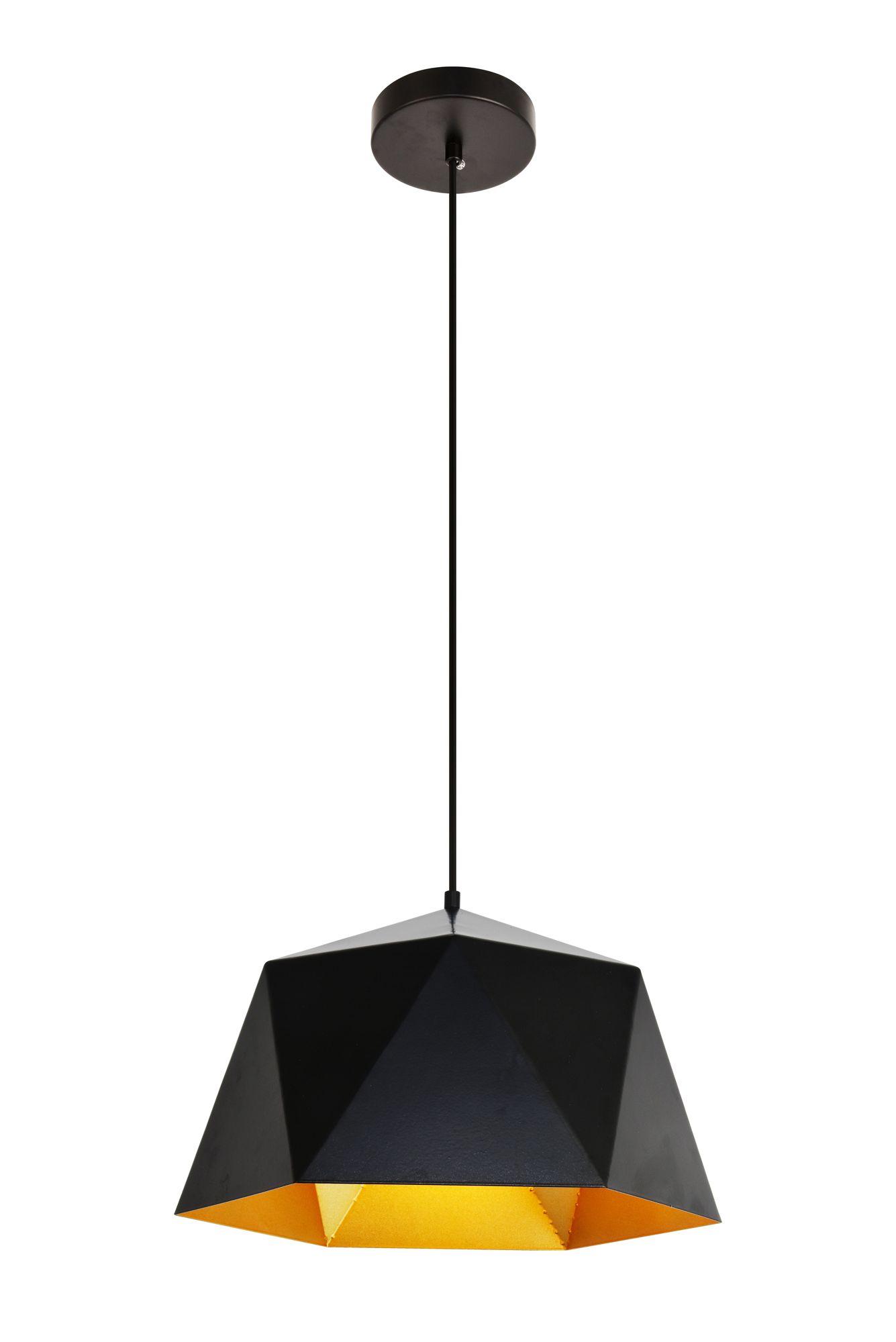 Image 4 Arden Collection Pendant D15.0" H9.6 Lt:1 Black And Gold Finish more views