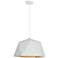 Arden Collection Pendant D17.7 H11.4 Lt:1 Frosted White And Gold Finish
