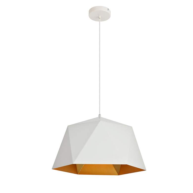 Image 3 Arden Collection Pendant D17.7 H11.4 Lt:1 Frosted White And Gold Finish more views