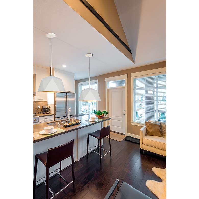 Image 7 Arden Collection Pendant D17.7 H11.4 Lt:1 Frosted White And Gold Finish more views