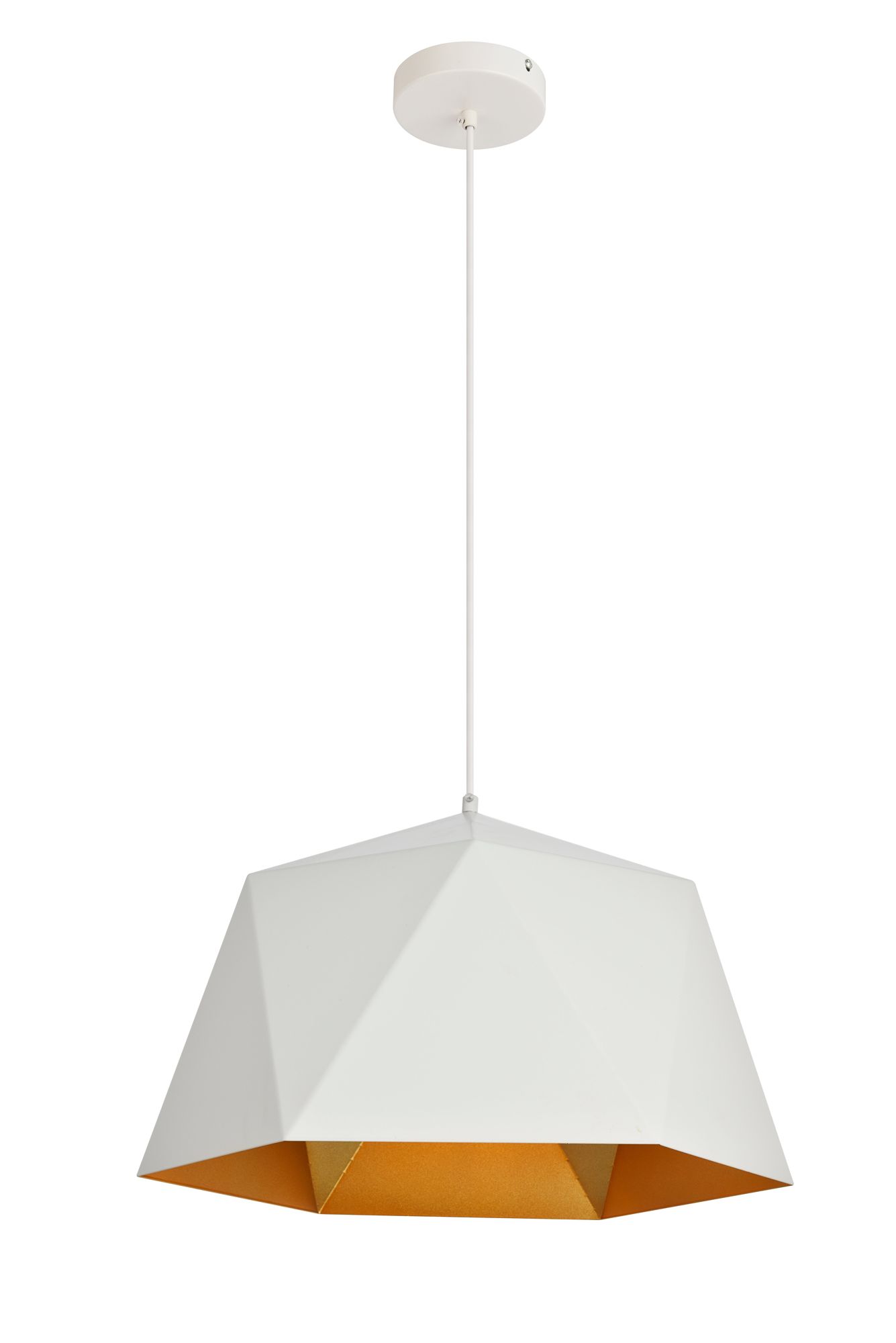 Arden Collection Pendant D17.7 H11.4 Lt:1 Frosted White And Gold Finish