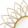 Arden Gold Leaf Floral Sunburst 38 1/2" Round Wall Mirror