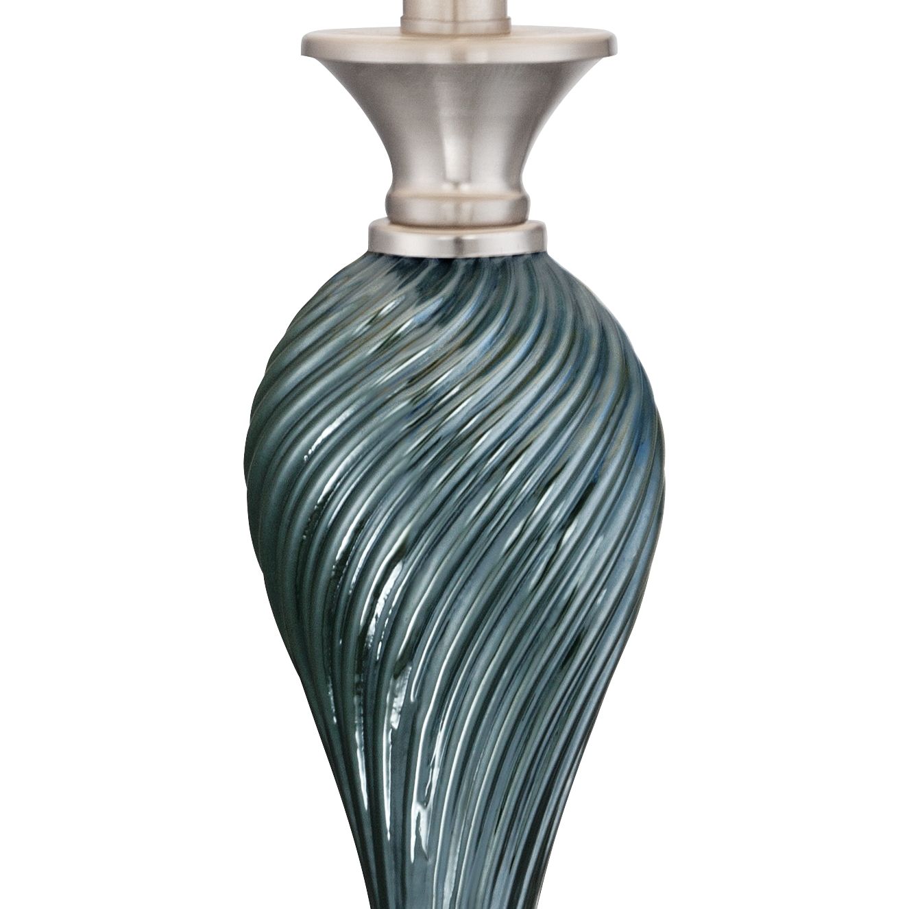 Arden GreenBlue Glass Lamp Set of 2 with WiFi Smart Sockets 89J02