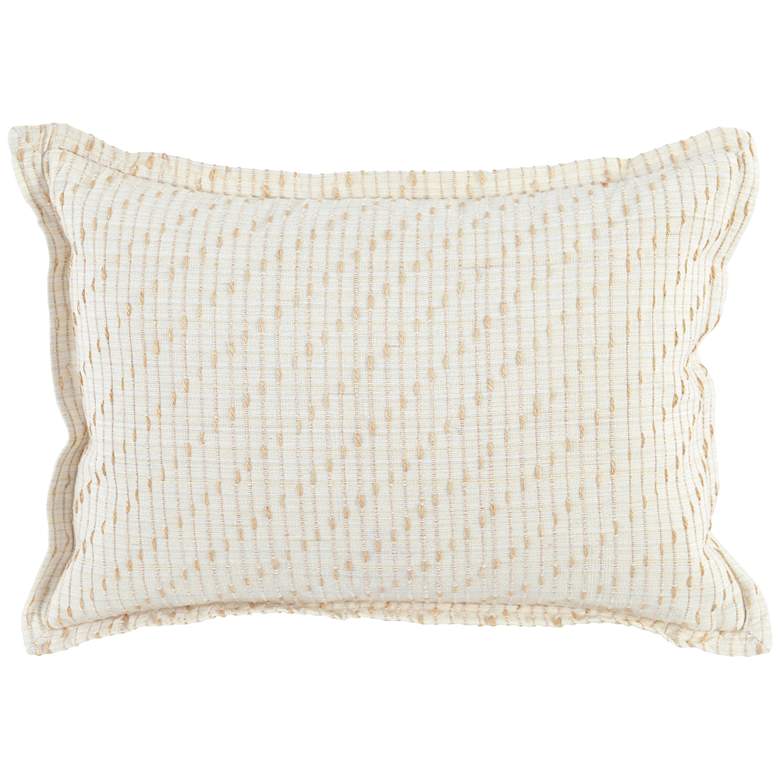 Image 1 Arden Ivory and Natural 20 inch x 14 inch Throw Pillow