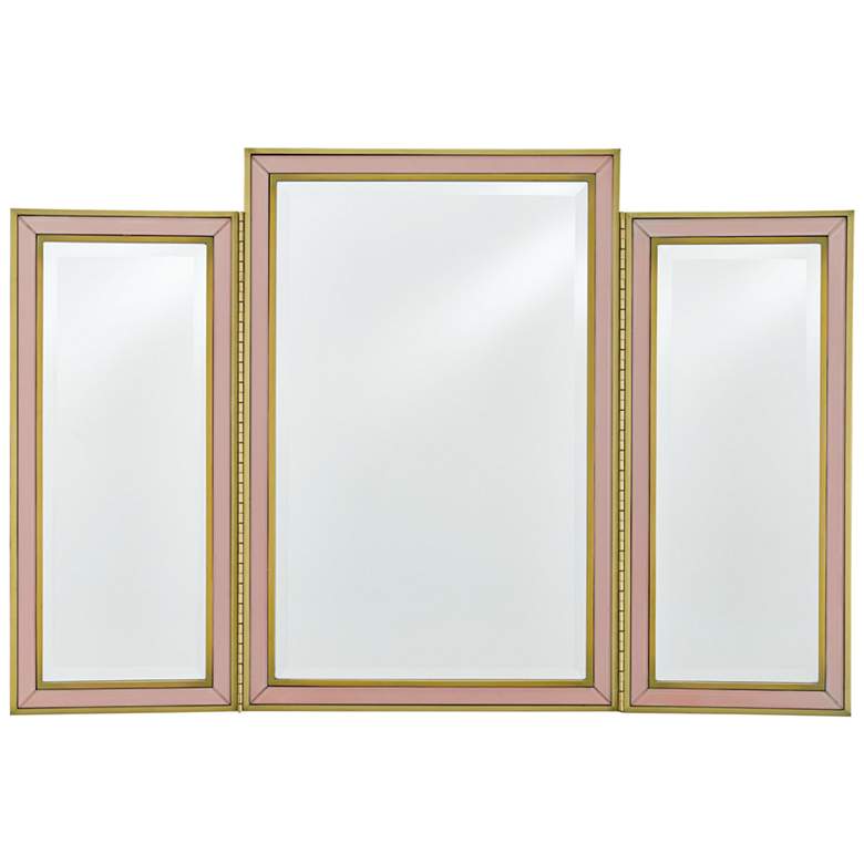 Image 1 Arden Peony w/ Satin Brass 40 inch x 27 inch Vanity Mirror