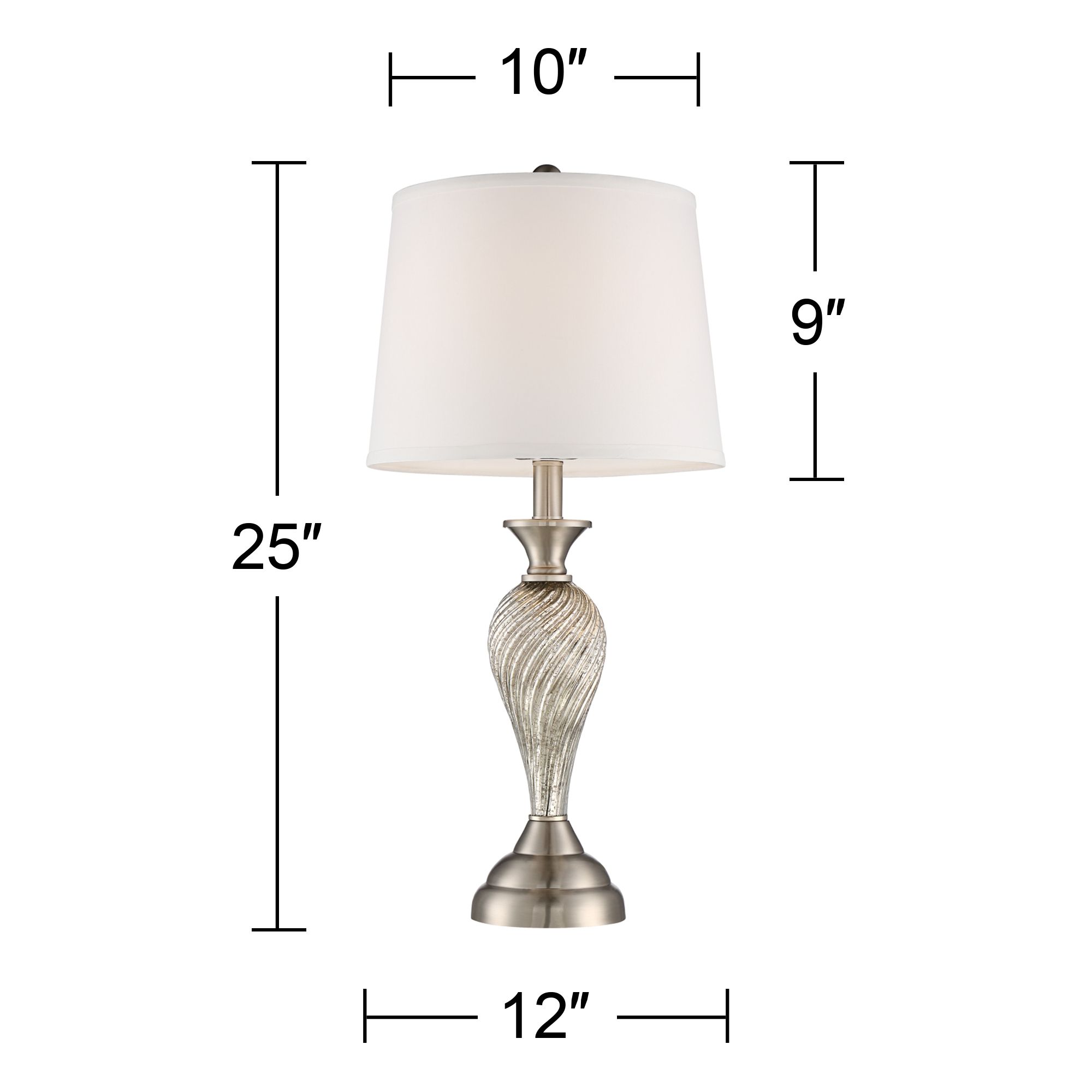 Arden Twist Column Table Lamps Set of 2 with Smart Sockets