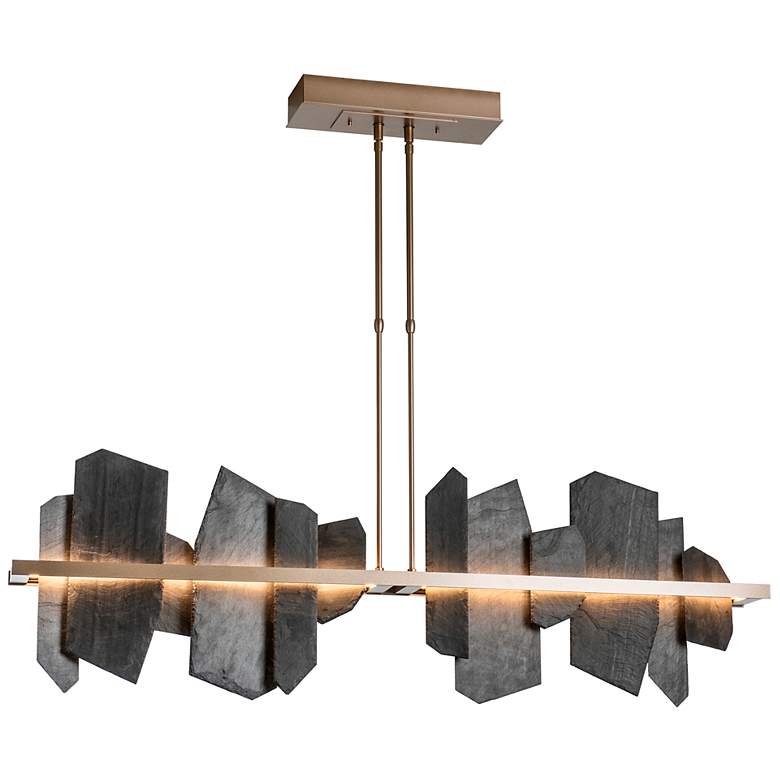 Image 2 Ardesia 51.9" Wide Soft Gold LED Linear Pendant more views