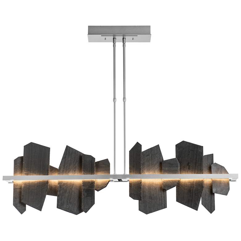 Image 1 Ardesia 51.9" Wide Vintage Platinum LED Linear Pendant