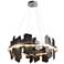 Ardesia Circular LED Pendant - Sterling - Slate Accents - Standard Height