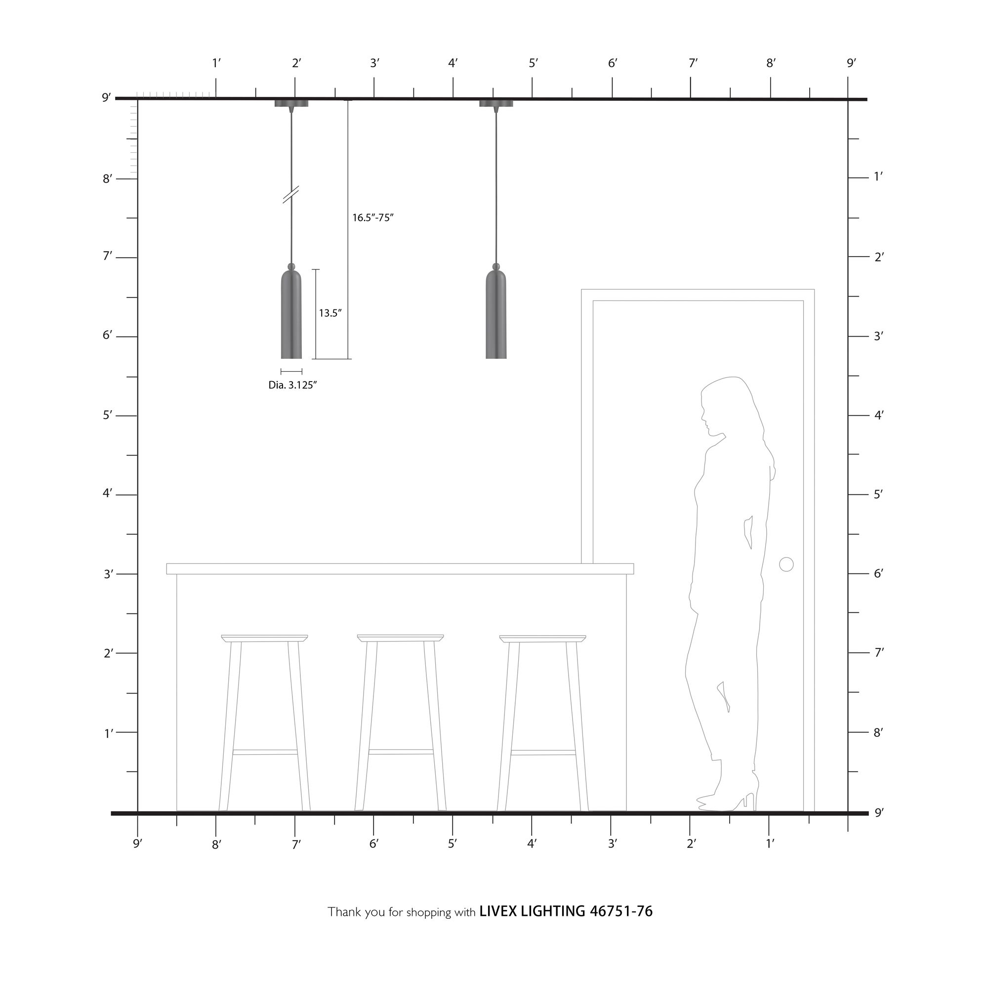 Ardmore 1 Light Scandinavian Gray Pendant