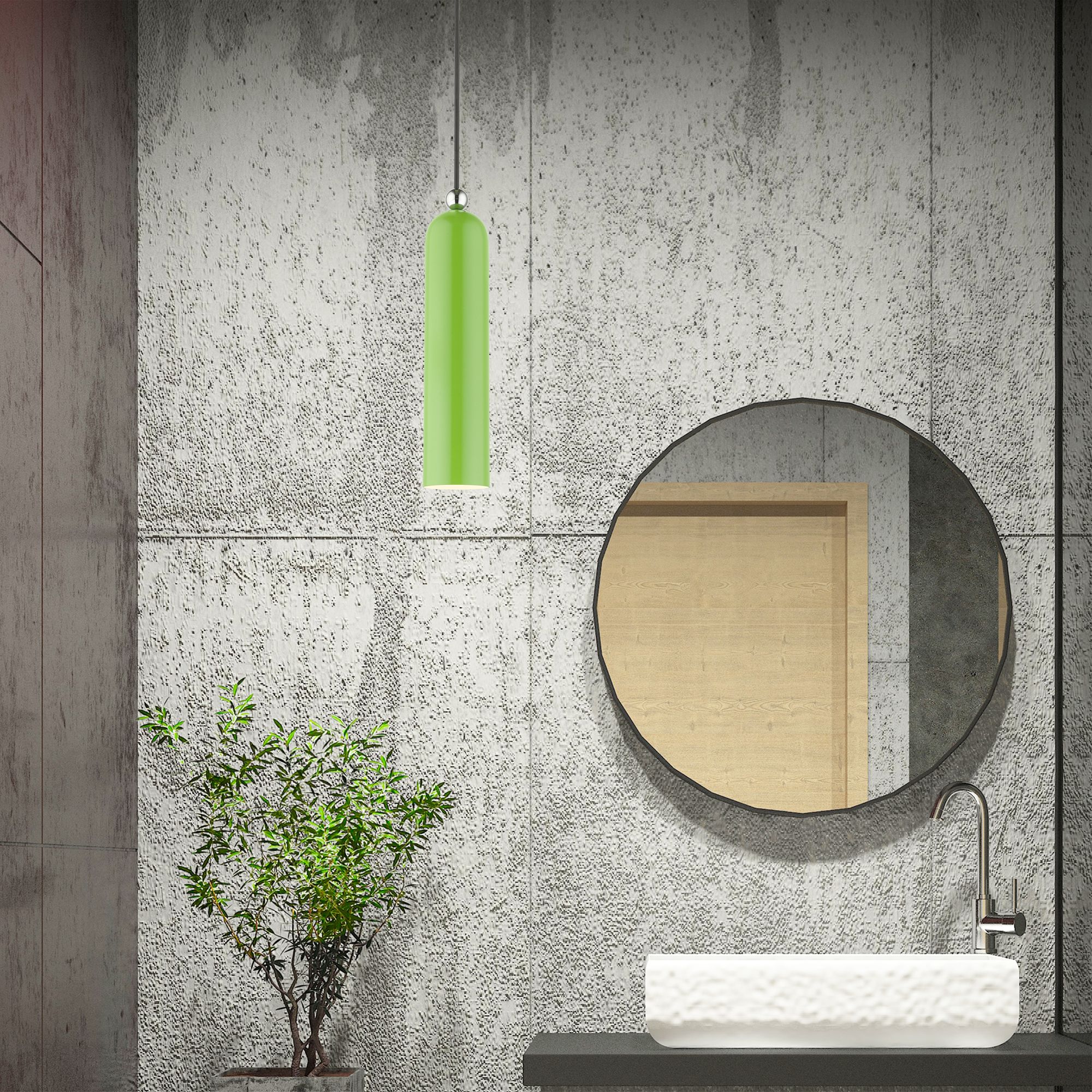 Ardmore 1 Light Shiny Apple Green Pendant