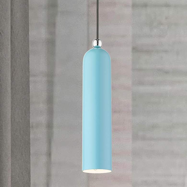 Image 1 Ardmore 1 Light Shiny Baby Blue Pendant