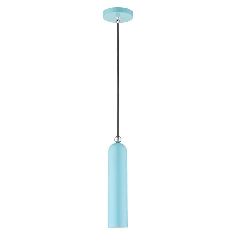 Image 3 Ardmore 1 Light Shiny Baby Blue Pendant more views
