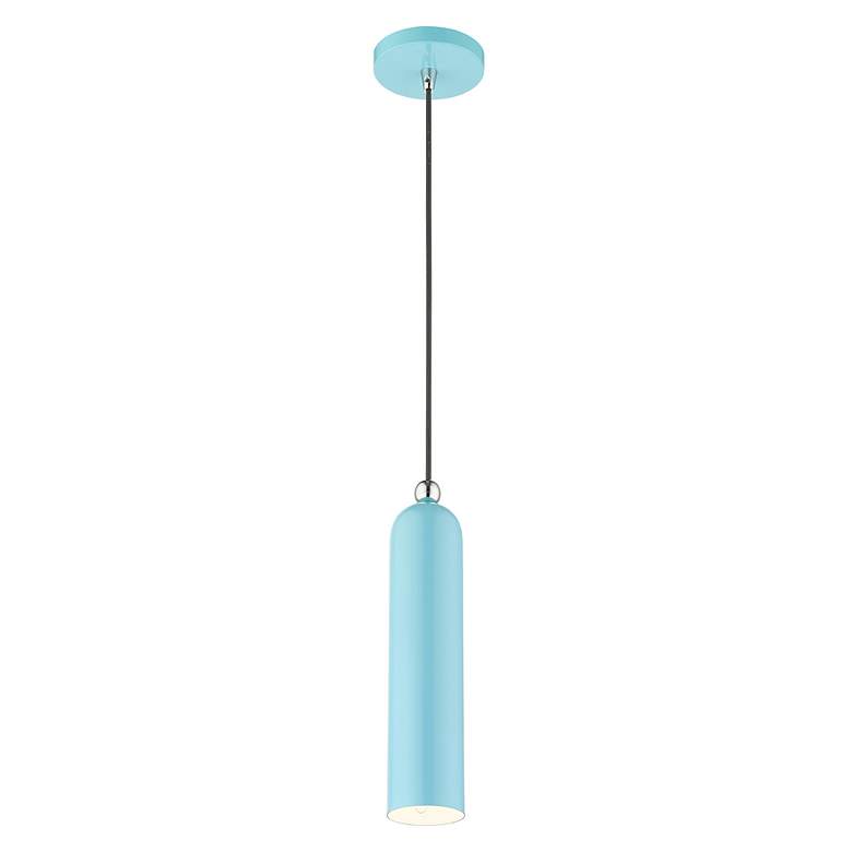 Image 6 Ardmore 1 Light Shiny Baby Blue Pendant more views