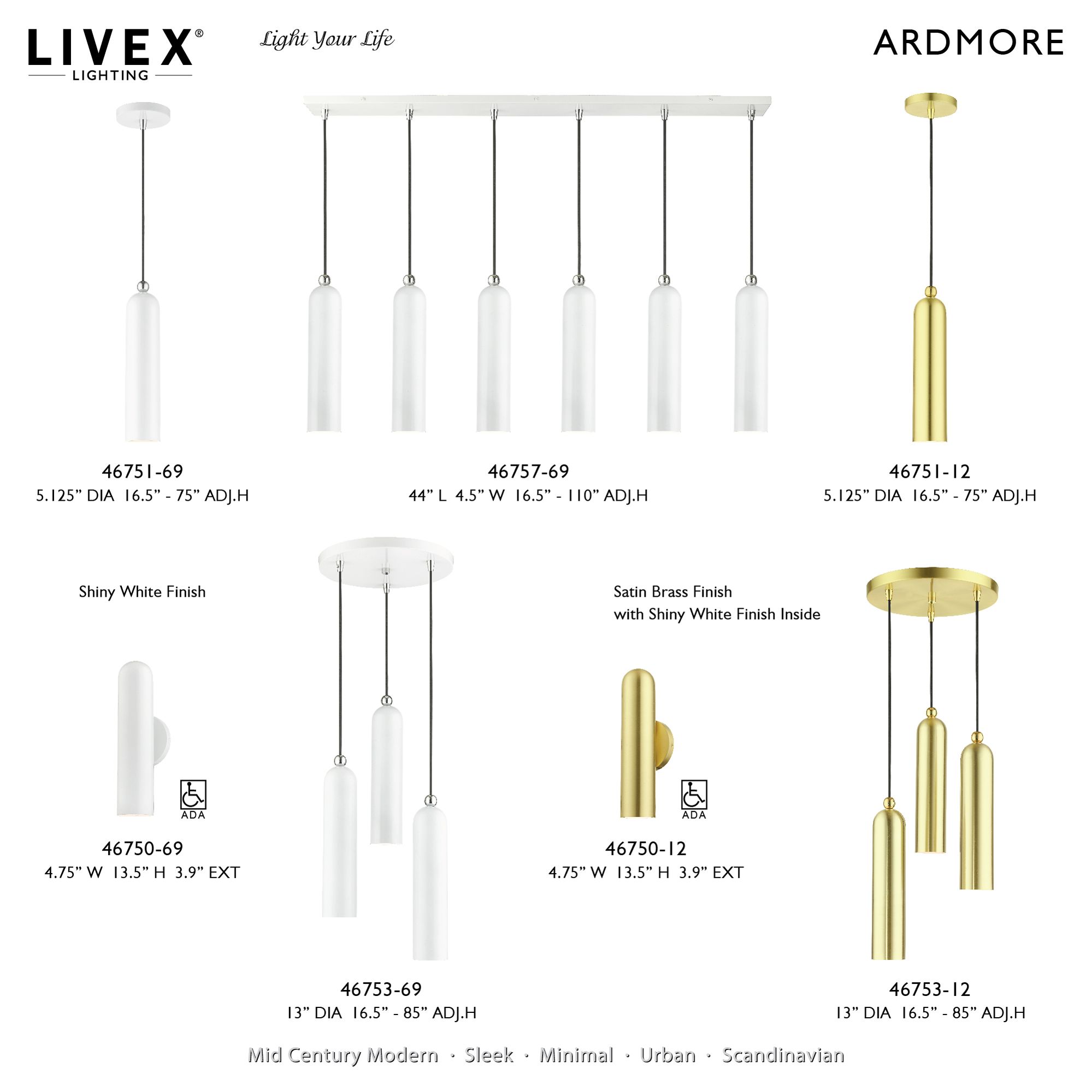 Ardmore 1 Light Shiny Baby Blue Pendant