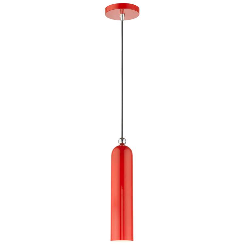 Image 1 Ardmore 1 Light Shiny Red Pendant