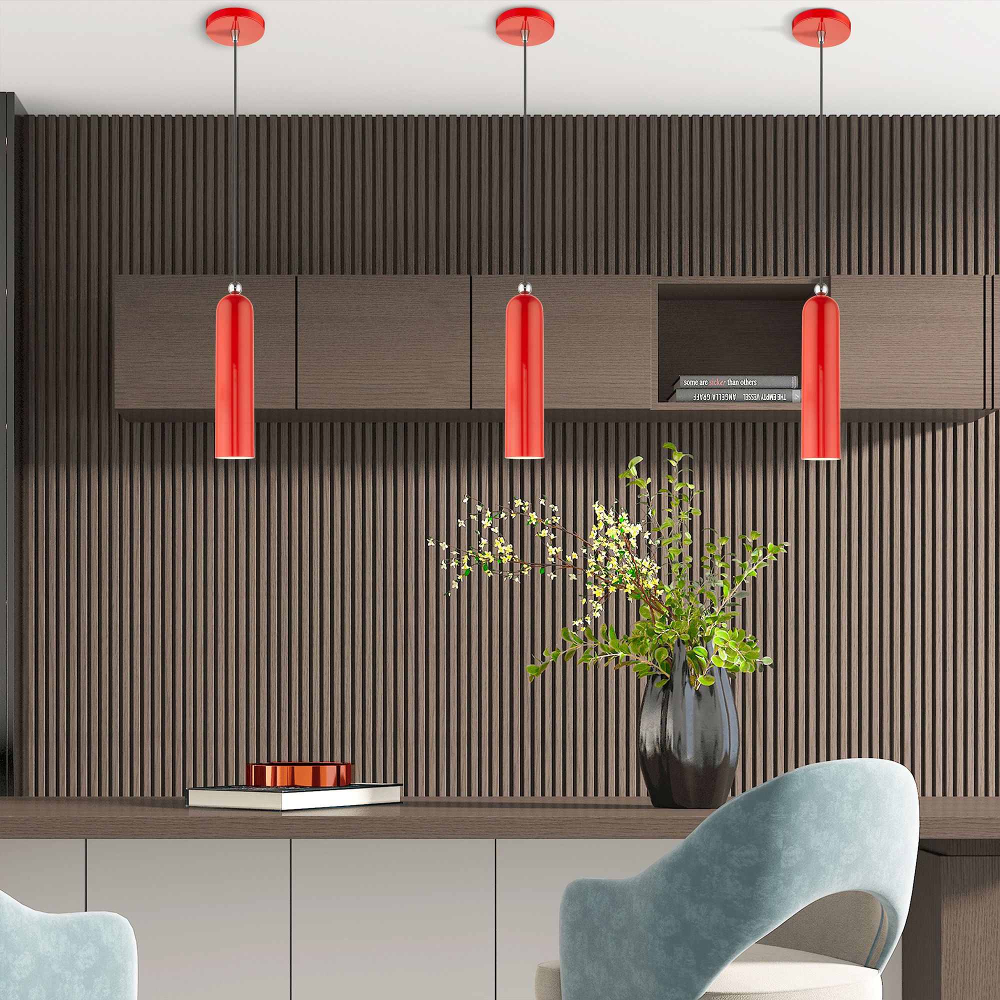 Ardmore 1 Light Shiny Red Pendant