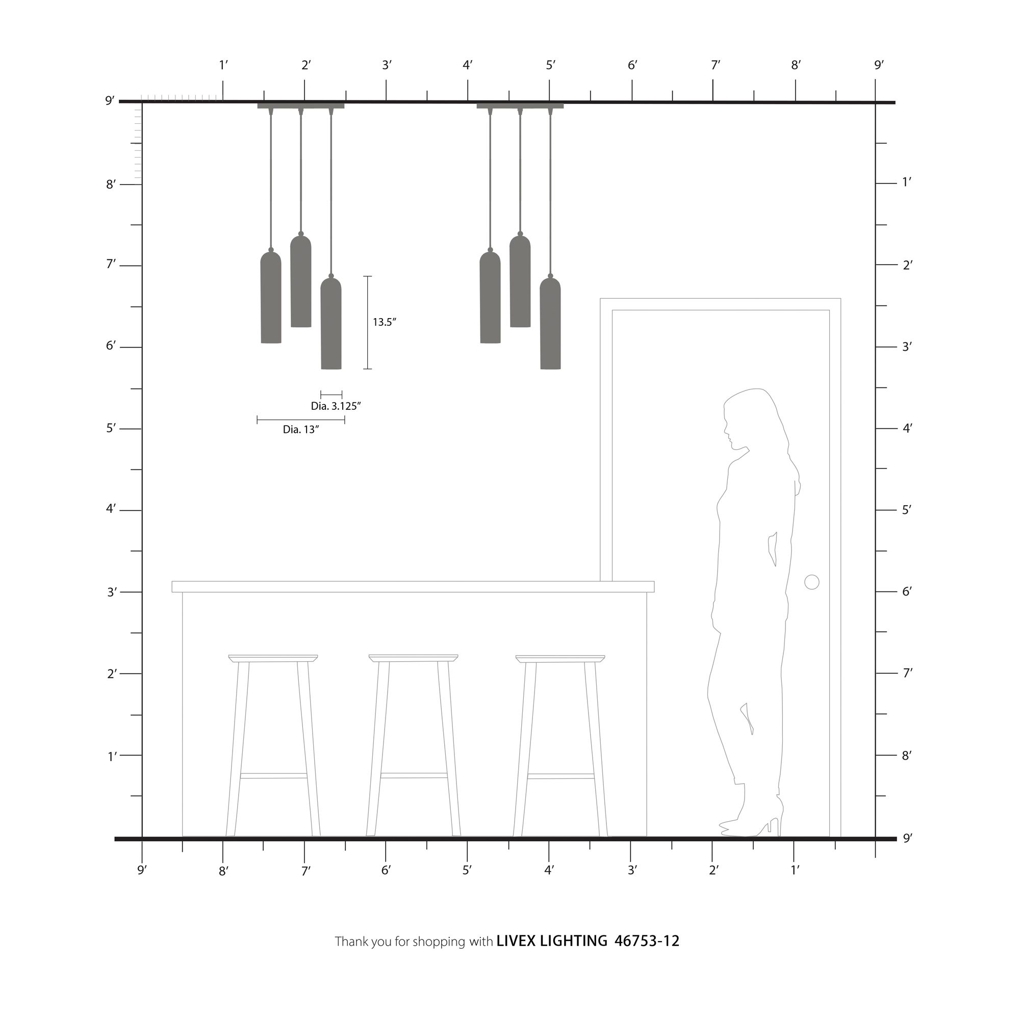 Ardmore 3 Light Satin Brass Pendant