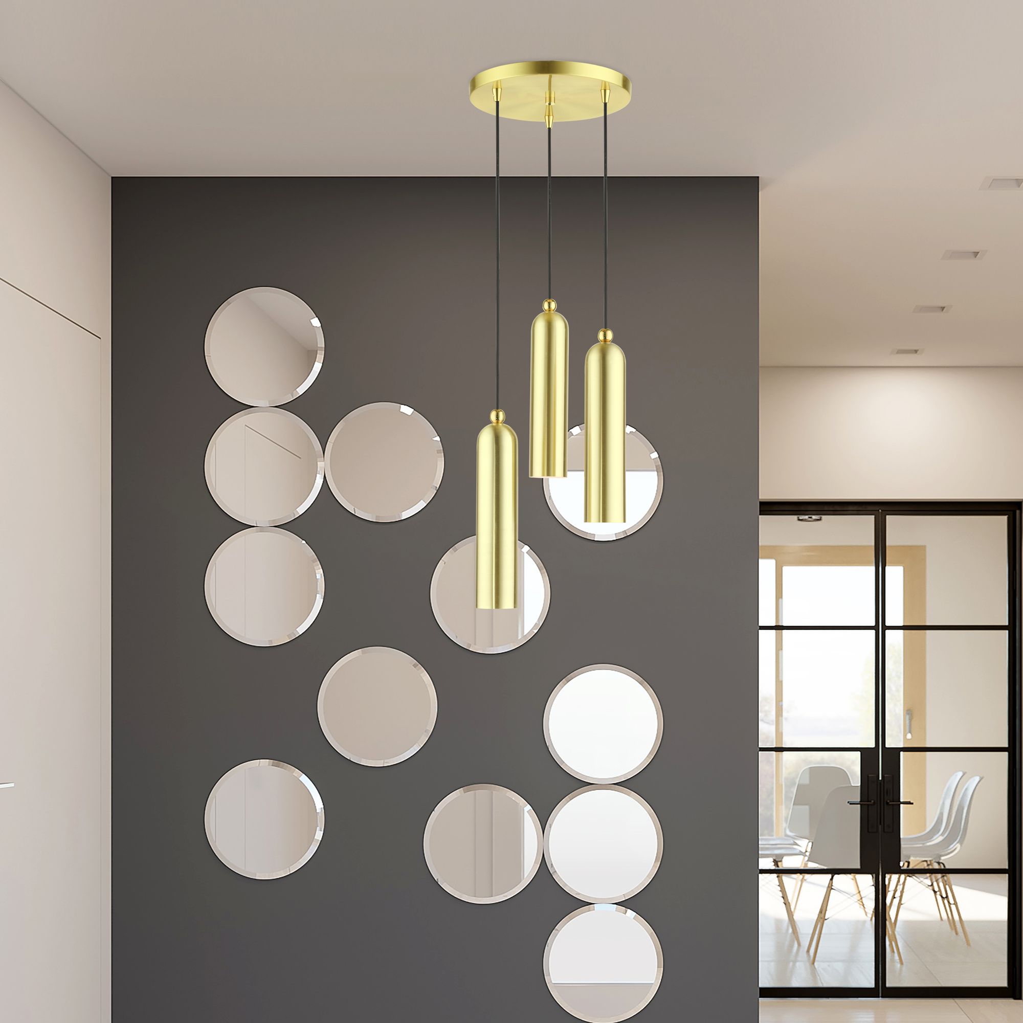 Ardmore 3 Light Satin Brass Pendant