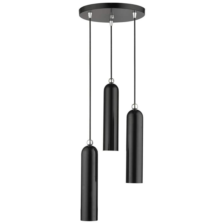 Image 2 Ardmore 3 Light Shiny Black Pendant