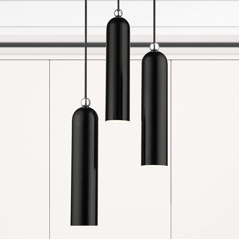 Image 1 Ardmore 3 Light Shiny Black Pendant