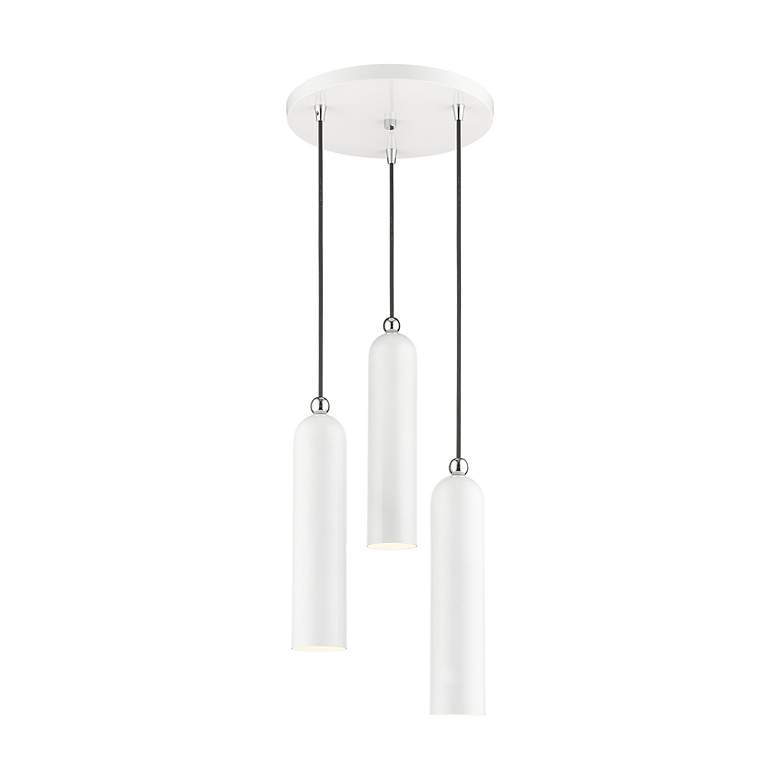 Image 4 Ardmore 3 Light Shiny White Pendant more views