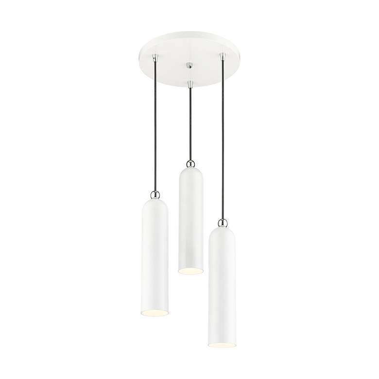 Image 5 Ardmore 3 Light Shiny White Pendant more views