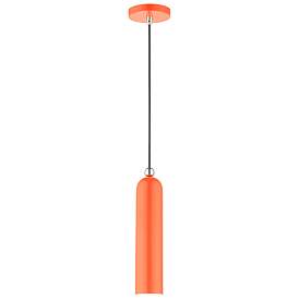 Image1 of Ardmore 5 1/4" Wide Shiny Orange Cylinder Mini Pendant